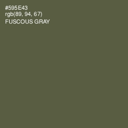 #595E43 - Fuscous Gray Color Image